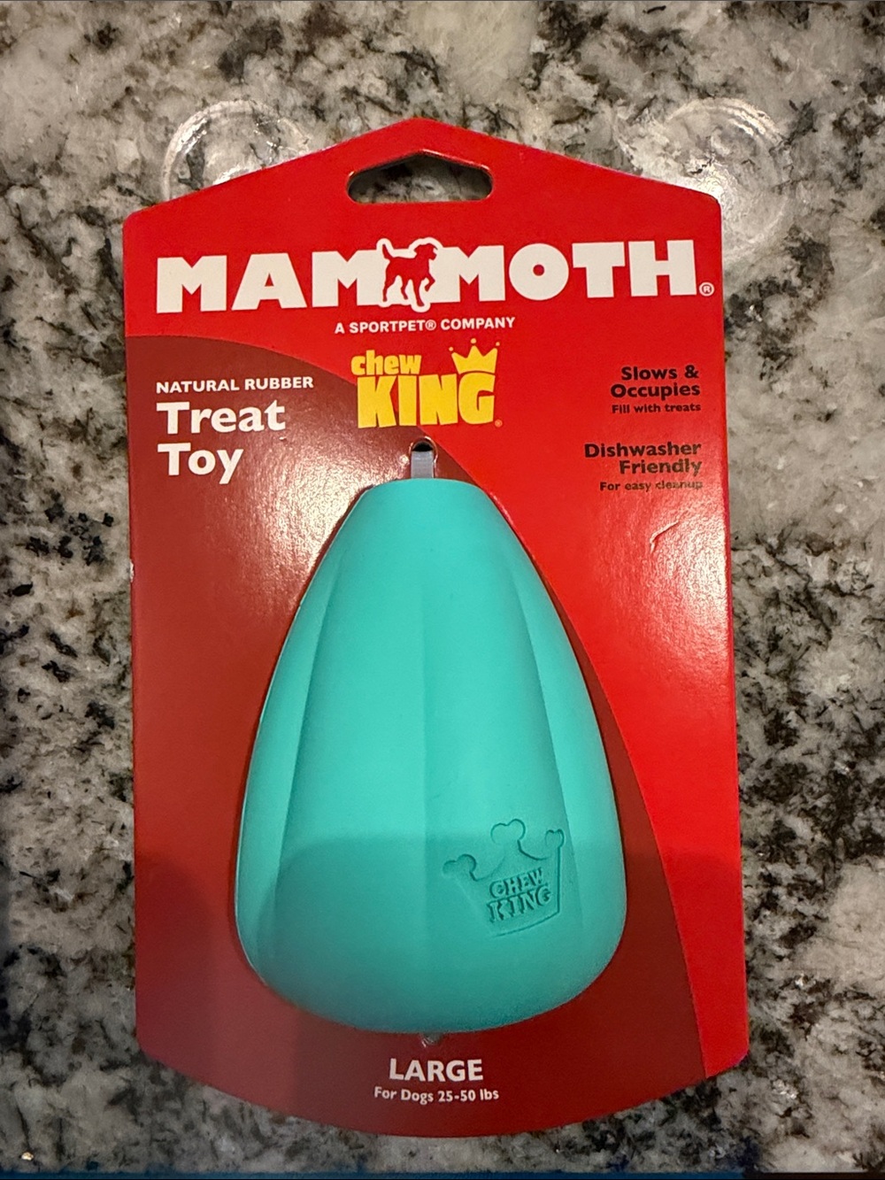 Mammoth Chew King Large Treat Toy - Teal